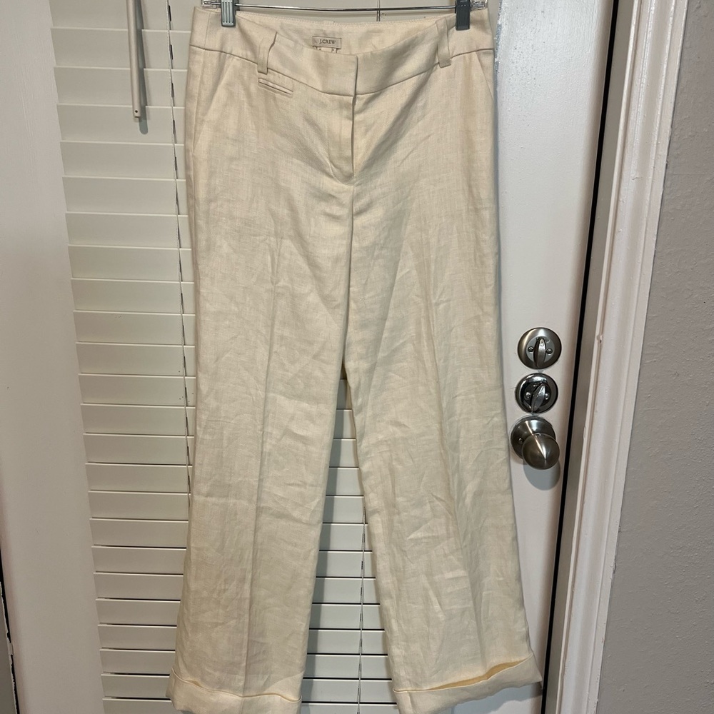 J. Crew cream slacks